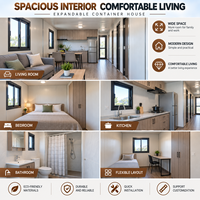 Maison modulaire de luxe préfabriquée standard AU à 2 étages, de haute qualité, pour jardin, conteneur extensible de 20 pieds, type « Granny »