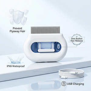 Peine Pulverizador Antipulgas para Mascotas OEM 2026 Últimos Modelos para Gatos y Perros, Impermeable IPX6, Recargable, Ecológico, Accesorios para Perros - Product Image 1