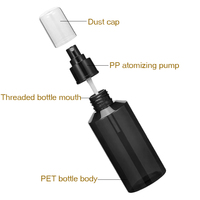 Flacon pulvérisateur vide pour brume corporelle fine, désinfectant pour les mains, parfum pour cheveux, huile de parfum d'ambiance de luxe