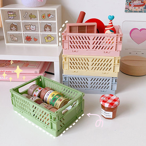 Bán Buôn Bàn Tổ Chức Lưu Trữ Quà Tặng Đầy Màu Sắc Đóng Mở Container Có Thể Xếp Chồng Gấp Thùng Xách Tay Kid Tùy Chỉnh Giỏ - Product Image 2
