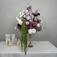 Grande boule de fleurs de 70 cm, fleurs et plantes artificielles faites à la main, pivoine en soie verte, rose, hortensia, centre de table décoratif