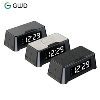 Unique 4 en 1 Réveil Téléphone Mobile Chargeur Sans Fil Stand-Compatible avec Smart Watches Écouteurs Airpods-Vente en ligne 2025