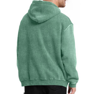Sweats à capuche en coton 100% pour hommes, lavage à l'acide sur mesure, nouveau style, léger, lavage à l'acide, faible MOQ, sweats à capuche pour hommes - Product Image 4