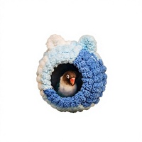Nid d'oiseau rond en peluche tissé, très populaire, confortable et sûr, pour l'élevage et le repos, abri d'hiver intérieur/extérieur pour petits oiseaux