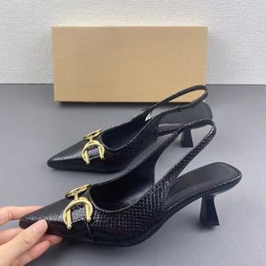 Chaussures Femme Designer Fashion Sexy Sandales d'été Mules à talon chaton noires pour femmes à talons hauts - Product Image 3
