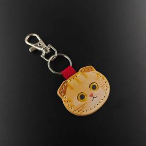 New Leather Cat Keychain Cute Animal <b>Bag</b> Pendant High Quality PU Leather Car Keychain Cat Keychain - Product Image 6