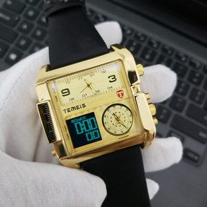 Elegante reloj de cuarzo para hombre con caja redonda, correa de cuero y pantalla analógica - Product Image 6