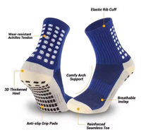En stock Chaussettes de football antidérapantes Chaussettes de sport unisexes Grip Crew Soccer Chaussettes de football antidérapantes pour hommes