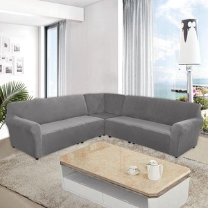 Luxury Velvet Soft Stretchy U Shaped <strong>Sofa</strong> Slipcover Couch l Shape 7 Seater <strong>Sofa</strong> <strong>Cover</strong> <strong>Set</strong> with <strong>Corner</strong> Seat <strong>Sofa</strong> Cov - Product Image 3