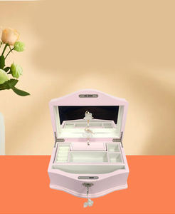 Boîte à bijoux musicale ballerine rose de luxe personnalisée nouveau design <span class=keywords><strong>manivelle</strong></span> carrousel en forme de cheval pour le rangement des organisateurs pour enfants - Product Image 3