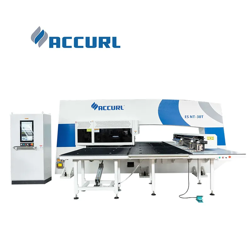 MAX-SF- 50ตัน Accurl 50ตัน CNC ป้อมปืนเครื่องเจาะสำหรับสแตนเลสและแผ่นเหล็กหมัดเซอร์โวไดรฟ์