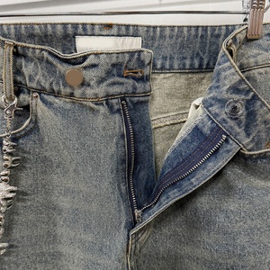 Streetwear Casual Fashion Style <b>Denim</b> Baggy Jeans Pants Custom Embroidery Rhinestone <b>Denim</b> Jeans for Men - Product Image 6