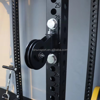 Système de blocs de poulies de gym en acier robuste OEM pour montants de 1 pouce/18 mm, pour tirage vertical et crossover de câbles, accessoire pour rack de fitness DIY
