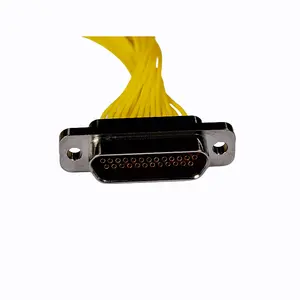 High-tech J30J Series J30J-25ZK-500 Push Pull Type 25 Pin Female Micro-D Electrical Connector With Cable 500mm