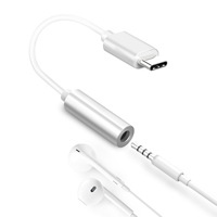 Adaptateur Audio USB Type C vers 3.5mm, convertisseur de prise casque OTG, coque en plastique pour téléphone Android, tablette, ordinateur portable