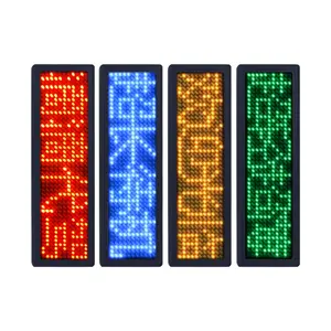 Rechargeable BT Digital LED Badge DIY Programmable Scrolling Message Mini LED Name Tag 15 Display Languages Badge Module