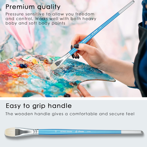 Pinceles Profesionales para Acuarela y Gouache con Mango de Abedul y Pelo de Cabra, Pincel de Acuarela con Mango de Madera para Artistas - Product Image 5