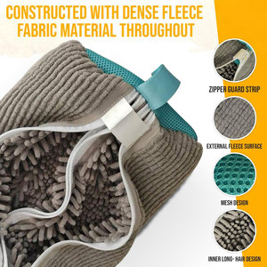 2025 nuova borsa per lavatrice in ciniglia a doppio strato con cerniera per la casa, con Sneaker lavabile in rete, borsa per lavare la biancheria - Product Image 2