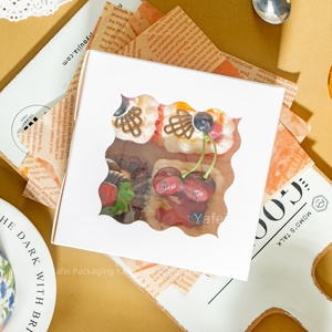 Carry Flower White <span class=keywords><strong>10x10</strong></span> Strong Rectangle Tres Leches Miniatura Cajas de pastel individuales Diferentes tamaños Plegable - Product Image 2