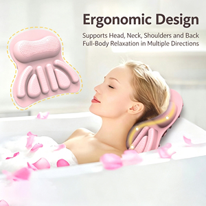 <span class=keywords><strong>Coussin</strong></span> de <span class=keywords><strong>baignoire</strong></span> en silicone, appui-tête épais antidérapant avec ventouses puissantes pour bain de spa, soutien du cou et de la tête - Product Image 2