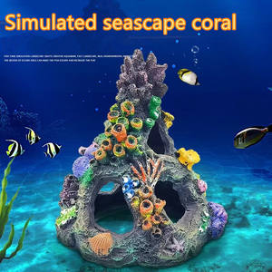 Decorazioni per Acquario in Resina, Roccia Corallina, Grotta, Ornamenti per Acquario, Casa per Pesci Betta per Riposare, Nascondersi, Giocare e Riprodursi - Product Image 2