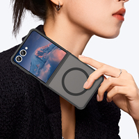Étui de téléphone en PC ultra-fin semi-transparent à chargement magnétique pour Samsung Z Flip 7/Flip 6 Fundas Carcasa