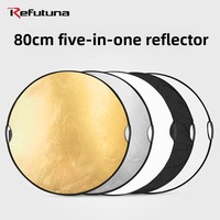Réflecteur de fond portable 80 cm cinq-en-un à poignée souple pour photographie en extérieur – Excellent rapport qualité-prix, vente chaude