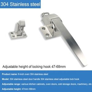 มือจับประตูเตาอบสเตนเลสสตีลขนาด6นิ้วปรับระดับได้พร้อมช่องแช่แข็งห้องเย็นทำจากโลหะผสมสังกะสี - Product Image 3