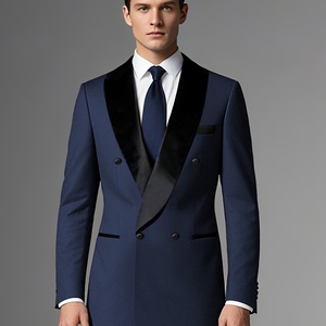 Wholesale Men's Business <b>Suits</b> Italian Style 3-Piece Regular Fit Notched Collar Solid Casual Life (Blazer+Vest+Pants) Breathable - Product Image 2