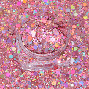 Super Shiny YMJ Wholesale 1kg Bag PET Holographic Chunky Glitter Powder for Craft Epoxy Resin Tumbler <strong>Snow</strong> Globe Nail <strong>Art</strong> - Product Image 2