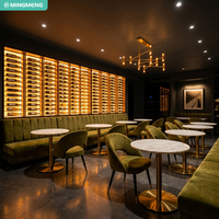 Ensemble de meubles de restaurant modernes de haute qualité, canapé en cuir, table et chaises pour restaurant et bars