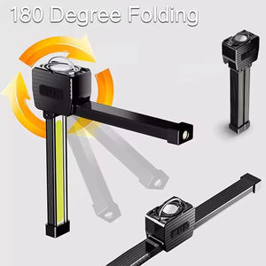 Lampe de fitness LED magnétique pliable à 180 degrés, rechargeable par USB, avec crochet - Product Image 3