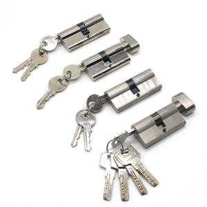 Cilindro Doble Latón Cilindro De Cerradura RUCUDIM 30/30 Con 5 Llaves - Para Puertas Interior/exterior, Latón Niquelado Perfil Europeo Instalación Universal