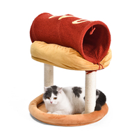 Arbre à chat modulable DIY facile à assembler, avec perchoir douillet et moelleux, lit et tunnel chaud pour chat