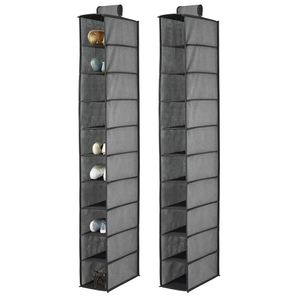 Customized 10-Layer Multifunctional Foldable Closet Systems Wardrobe Storage with <b>Shoes</b> Bag Compartments and Hanging Organizer - Product Image 1