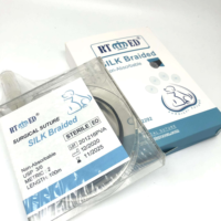 Sutures chirurgicales vétérinaires sans aiguille avec support OEM, PDO, PGA, RPGA, PGLA, Catgut, Nylon, Suturas en cassette