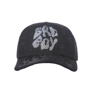 Gorra de 5 Paneles de Gamuza de Algodón con Logotipo de Diamantes de Imitación TCAP China - Product Image 2