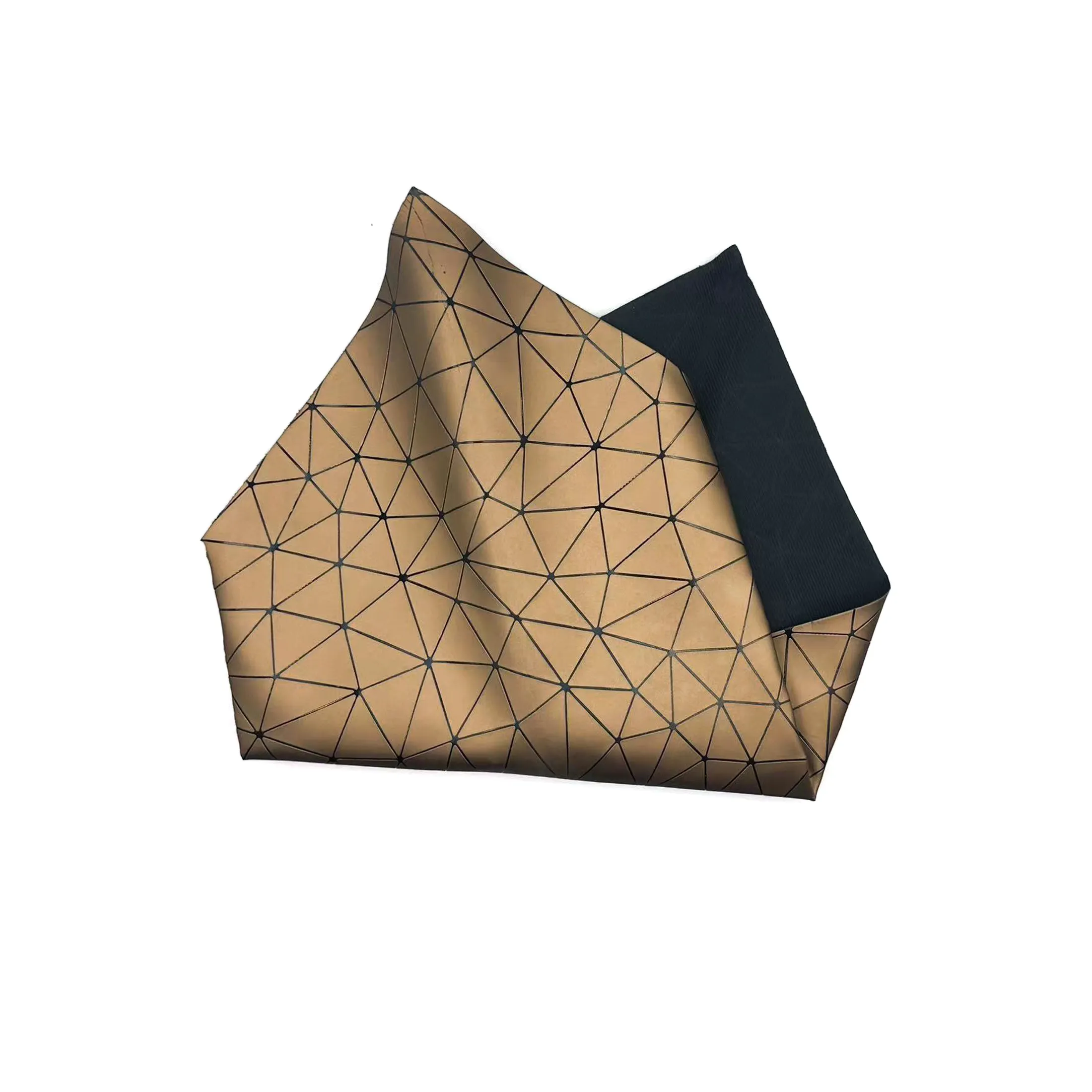 Utilizzato per divani, interni auto e borse per abbigliamento in pelle sintetica processo di goffratura triangolare di alta qualità con PVC speciale