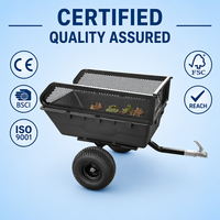Remorque ATV galvanisée à chaud avec plateau basculant, remorque utilitaire à essieu simple pour le transport de marchandises tout-terrain