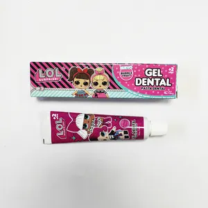儿童防腔氟化物氟化物牙膏天然果味草莓泡泡味lol凝胶牙科牙膏