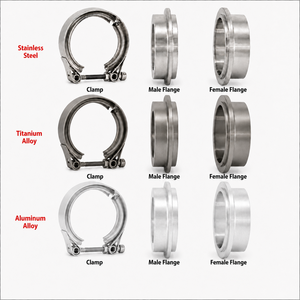 Kit de connecteurs d'échappement OEM personnalisés en acier inoxydable avec collier de serrage en <span class=keywords><strong>V</strong></span> standard et brides mâles et femelles - Product Image 3