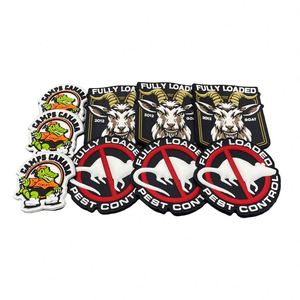 Custom Logo 3D Soft Heat Press Transfer Silicone Pvc Rubber Patches Label <b>Velcro</b> Backing Labels Patches for Iron - Product Image 1