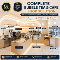 Ensemble complet pour boutique de bubble tea : Cuiseur à boba, infuseur à thé, scelleuse de gobelets, 3 couches, CE NSF, acier inoxydable 304