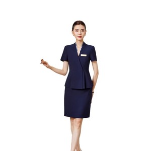 Professional Short Sleeve Workwear Uniform For Beauticians Beauty Salons Hotels Flight Attendants Summer 2026 Polyester Material - Product Image 5