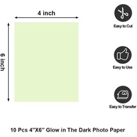 Papier photo jet d'encre luminescent Everyglow personnalisé, fluorescent pour la décoration de fête d'Halloween, bleu-vert, non toxique, photoluminescent