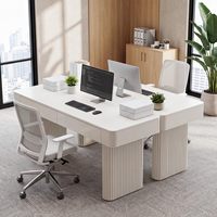 LITTLE TREE Houten Kantoorcomputerbureau met Laden en Opbergruimte 63 Inch Modern Wit Bureau