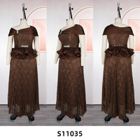 Robes de mode africaine H&D S11035 pour femmes, robes décontractées avec strass pour les fêtes, robe élégante