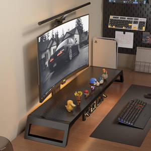 Desktop Computer <b>Riser</b> Stand Monitor Support Gaming <b>Desk</b> Base Office Storage Rack Rectangle Standing Type 1 Layer - Product Image 1