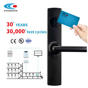 Chất lượng bán buôn cửa xử lý màu đen mờ thẻ RFID khóa khách sạn thông minh với Miễn phí kiểm soát hệ thống - Product Image 1