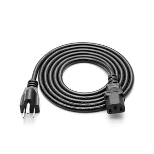 Iec320 Standard American Plug C13 Plug To Nema 5-15p Plug Power Extension Cord Cable 3 Pin Prong Universal Ac Power Cord